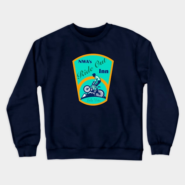 Ride Out Inn bnb logo Crewneck Sweatshirt by Fenris567